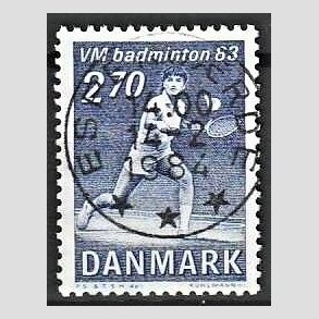 FRIM�RKER DANMARK | 1983 - AFA 767 - WM i Badminton - 2,70 Kr. bl� - Pragt Stemplet Esperg�rde