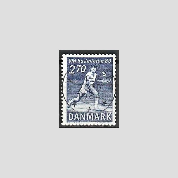 FRIMRKER DANMARK | 1983 - AFA 767 - WM i Badminton - 2,70 Kr. bl - Pragt Stemplet Vanlse