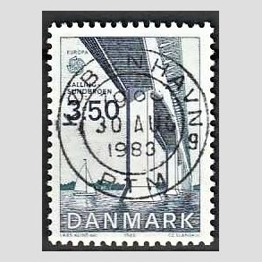 FRIM�RKER DANMARK | 1983 - AFA 779 - EU Bygningskunst - 3,50 Kr. bl�/gr�nbl� - Pragt Stemplet K�benhavn