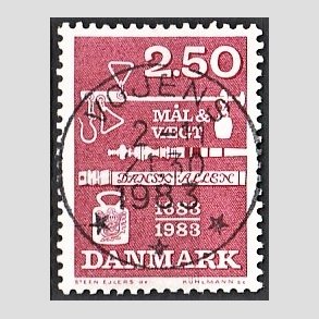 FRIM�RKER DANMARK | 1983 - AFA 780 - M�ling og vejning - 2,50 Kr. r�d - Pragt Stemplet Vojens