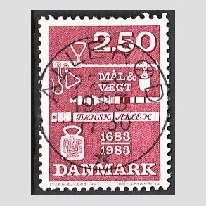FRIM�RKER DANMARK | 1983 - AFA 780 - M�ling og vejning - 2,50 Kr. r�d - Pragt Stemplet Aller�d