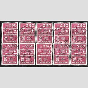 FRIMRKER DANMARK | 1983 - AFA 780 - Mling og vejning - 10 x 2,50 Kr. rd ENGROS - Pragt Stemplet