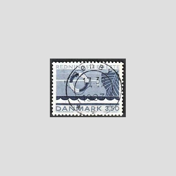 FRIMRKER DANMARK | 1983 - AFA 784 - Redningstjenester - 3,50 Kr. bl - Pragt Stemplet