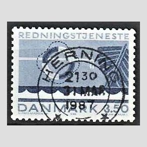 FRIM�RKER DANMARK | 1983 - AFA 784 - Redningstjenester - 3,50 Kr. bl� - Pragt Stemplet