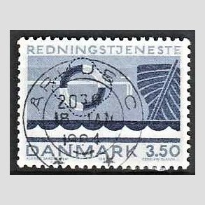 FRIM�RKER DANMARK | 1983 - AFA 784 - Redningstjenester - 3,50 Kr. bl� - Pragt Stemplet