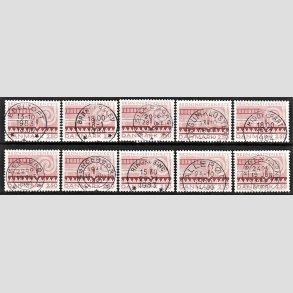 FRIMRKER DANMARK | 1983 - AFA 783 - Redningstjenester - 10 x 2,50 Kr. rd ENGROS - Pragt Stemplet