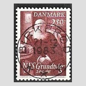 FRIM�RKER DANMARK | 1983 - AFA 787 - N.F.S Grundtvigs - 2,50 Kr. r�d - Pragt Stemplet Birker�d
