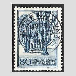 FRIM�RKER DANMARK | 1966 - AFA 446 - Holte All� - 80 �re bl� - Lux Stemplet K�benhavn