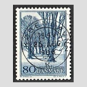 FRIM�RKER DANMARK | 1966 - AFA 446 - Holte All� - 80 �re bl� - Lux Stemplet K�benhavn