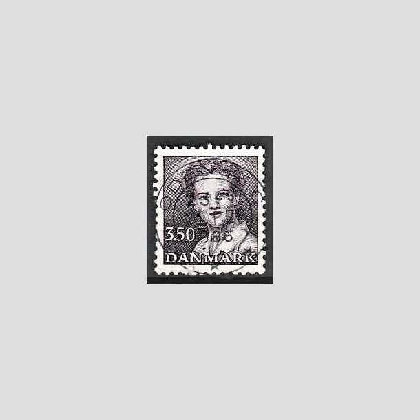 FRIMRKER DANMARK | 1985 - AFA 821 - Dronning Margrethe - 3,50 Kr. brunviolet - Pragt Stemplet Odense