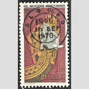 FRIM�RKER DANMARK | 1970 - AFA 498 - Orlogsmuseet 300 �r - 30 �re flerfarvet - Pragt Stemplet �lborg