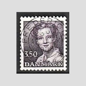 FRIMRKER DANMARK | 1985 - AFA 821 - Dronning Margrethe - 3,50 Kr. brunviolet - Pragt Stemplet Fredericia