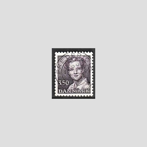 FRIMRKER DANMARK | 1985 - AFA 821 - Dronning Margrethe - 3,50 Kr. brunviolet - Pragt Stemplet Fredericia
