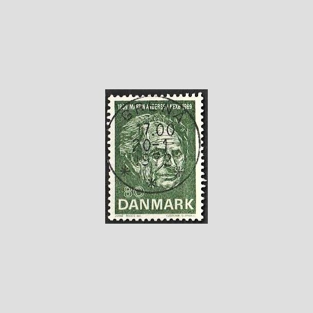 FRIMRKER DANMARK | 1969 - AFA 485 - Martin Andersen Nex - 80 re grn - Pragt Stemplet Gren