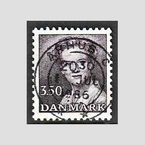 FRIMRKER DANMARK | 1985 - AFA 821 - Dronning Margrethe - 3,50 Kr. brunviolet - Pragt Stemplet rhus C
