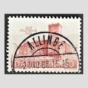 FRIM�RKER DANMARK | 1968 - AFA 471 - Koldinghus slot 700 �r - 60 �re r�d - Pragt Stemplet Allinge