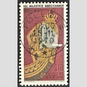 FRIM�RKER DANMARK | 1970 - AFA 498 - Orlogsmuseet 300 �r - 30 �re flerfarvet - Pragt Stemplet T�ll�se