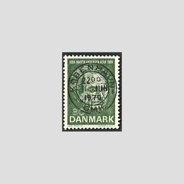 FRIMRKER DANMARK | 1969 - AFA 485 - Martin Andersen Nex - 80 re grn - Pragt Stemplet Kbenhavn