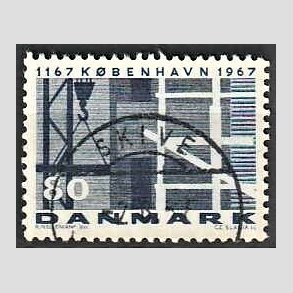 FRIM�RKER DANMARK | 1967 - AFA 457 - K�benhavn 800 �r - 80 �re m�rkbl� - Lux Stemplet Skive