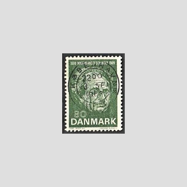 FRIMRKER DANMARK | 1969 - AFA 485 - Martin Andersen Nex - 80 re grn - Pragt Stemplet Ringkbing