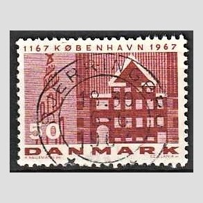 FRIM�RKER DANMARK | 1967 - AFA 456 - K�benhavn 800 �r - 50 �re brunr�d - Lux Stemplet Bjerringbro