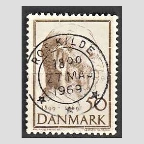 FRIM�RKER DANMARK | 1969 - AFA 480 - Fredrik IX 70 �r - 50 �re brun - Pragt Stemplet Roskilde
