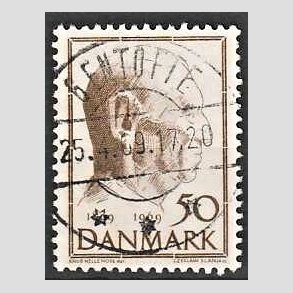 FRIM�RKER DANMARK | 1969 - AFA 480 - Fredrik IX 70 �r - 50 �re brun - Pragt Stemplet Gentofte