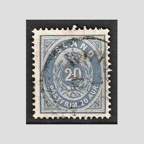 FRIMRKER ISLAND | 1882 - AFA 14a - 20 aur matultramarin tk. 14 - Stemplet