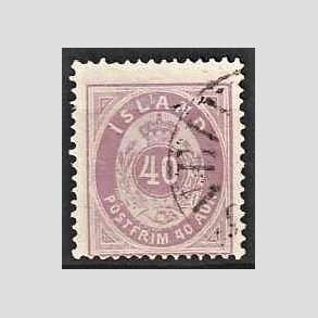 FRIMRKER ISLAND | 1882 - AFA 15 - 40 aur lilla tk. 14 - Stemplet