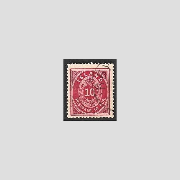 FRIMRKER ISLAND | 1875-76 - AFA 8 - 10 aur rosa tk. 14 - Stemplet