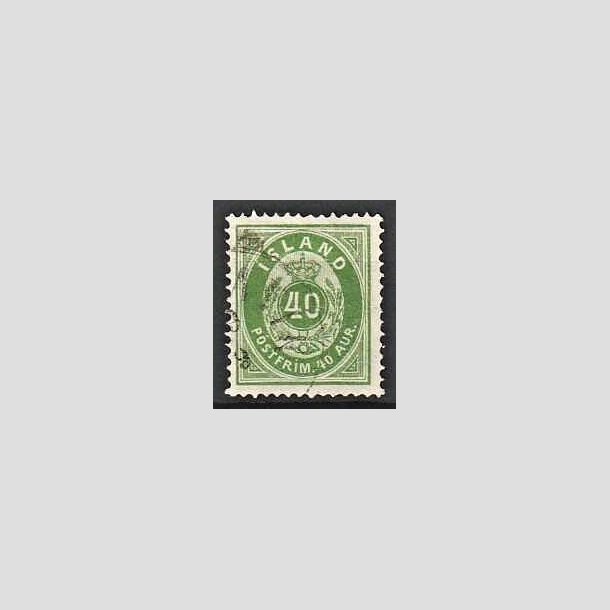 FRIMRKER ISLAND | 1875-76 - AFA nr. 11 -40 aur grn - Stemplet