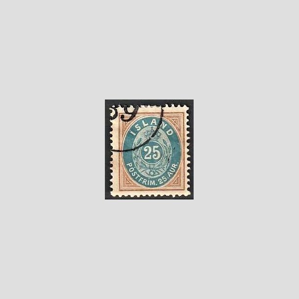 FRIMRKER ISLAND | 1899-1900 - AFA 21 - 25 aur brun/bl tk. 12 3/4 - Stemplet