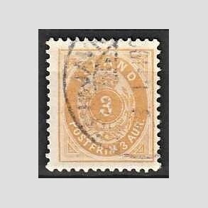 FRIMRKER ISLAND | 1901 - AFA 22 - 3 aur gul tk. 12 3/4 - Stemplet