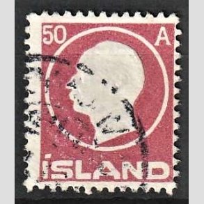 FRIMRKER ISLAND | 1912 - AFA 72 - Kong Frederik VIII - 50 aur lillard - Stemplet