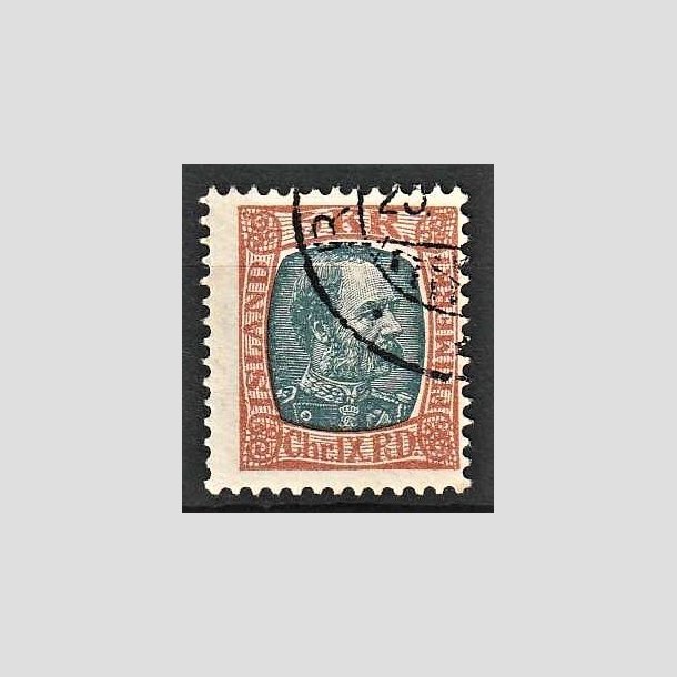 FRIMRKER ISLAND | 1902-04 - AFA 47 - Kong Chr. IX 5 kr. rdbrun/gr - Stemplet