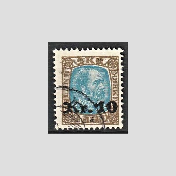 FRIMRKER ISLAND | 1926 - AFA 122 - Provisorier - 10 kr./2 kr. brun/blgrn - Stemplet