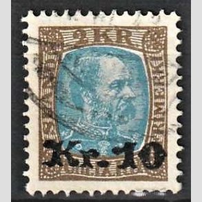 FRIMRKER ISLAND | 1926 - AFA 122 - Provisorier - 10 kr./2 kr. brun/blgrn - Stemplet