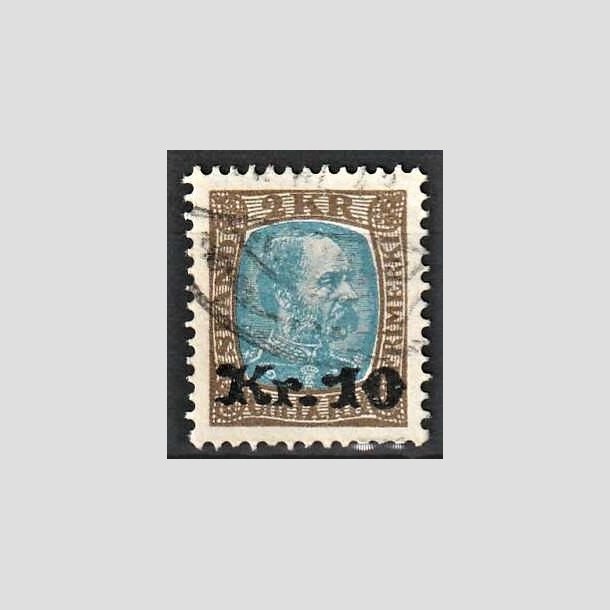 FRIMRKER ISLAND | 1926 - AFA 122 - Provisorier - 10 kr./2 kr. brun/blgrn - Stemplet