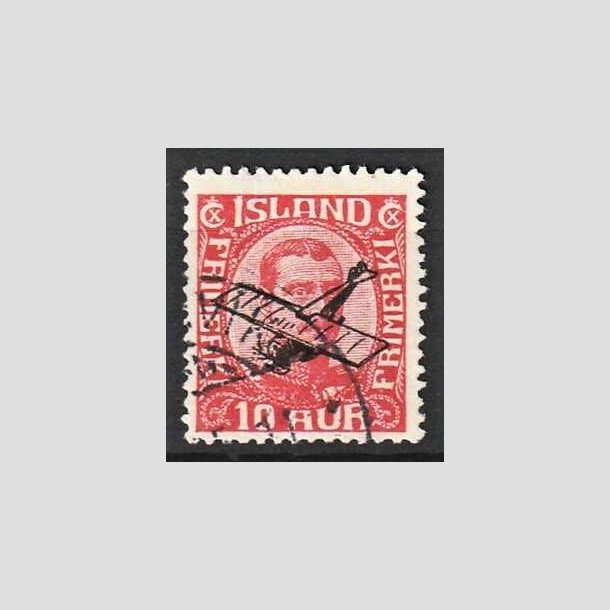 FRIMRKER ISLAND | 1928-29 - AFA 123 - Luftpostprovisorier - 10 aur rd - Stemplet