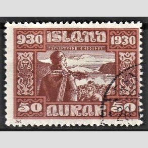 FRIMRKER ISLAND | 1930 - AFA 135 - Alting 1000 rs jubilum - 50 aur rdbrun - Stemplet