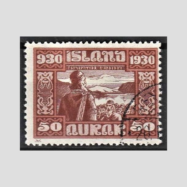 FRIMRKER ISLAND | 1930 - AFA 135 - Alting 1000 rs jubilum - 50 aur rdbrun - Stemplet