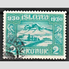 FRIMRKER ISLAND | 1930 - AFA 137 - Alting 1000 rs jubilum - 2 kr. blgrn - Stemplet