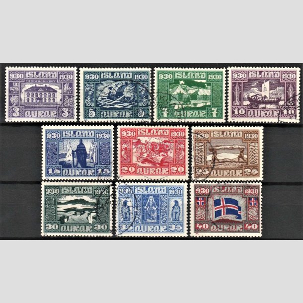 FRIMRKER ISLAND | 1930 - AFA 125-34 - Alting 1000 rs jubilum - 3 - 40 aur - Stemplet