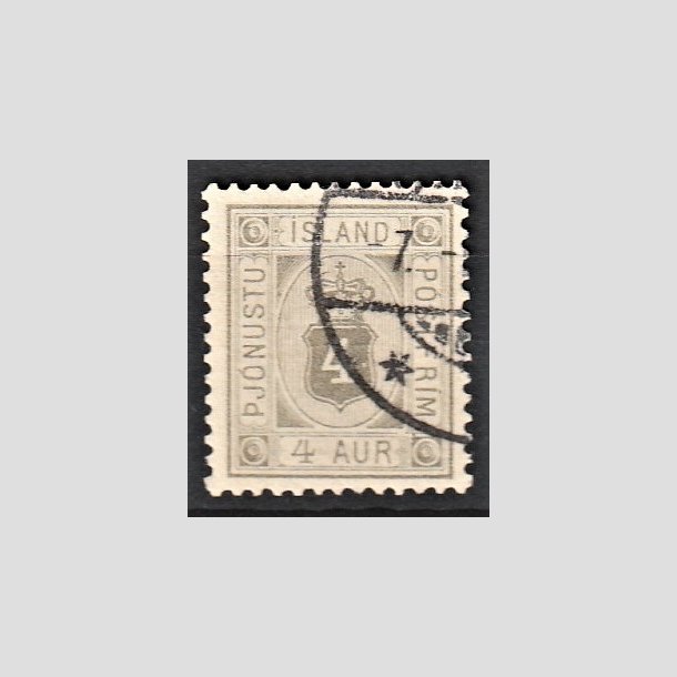 FRIMRKER ISLAND | 1898-1900 - AFA 4B - Tjeneste - 4 aur gr tk. 12 3/4 - Stemplet