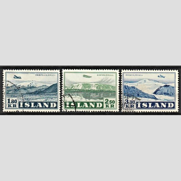 FRIMRKER ISLAND | 1952 - AFA 279-81 - Luftpost - 1,80 - 3,30 kr. i st - Stemplet