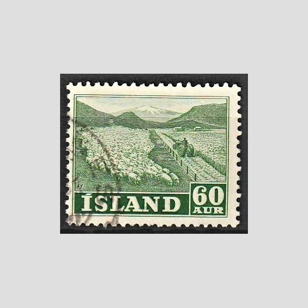 FRIMRKER ISLAND | 1950 - AFA 266 - Folkeerhverv - 60 re grn - Stemplet