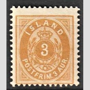 FRIMRKER ISLAND | 1901 - AFA 22 - 3 aur gul tk. 12 3/4 - Postfrisk