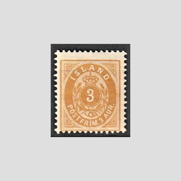 FRIMRKER ISLAND | 1901 - AFA 22 - 3 aur gul tk. 12 3/4 - Postfrisk