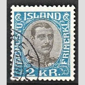 FRIMRKER ISLAND | 1930 - AFA 60 - Christian X - 2 kr. ultramarin/bl - Stemplet