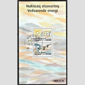 FRIMRKER GRNLAND | 2015 - AFA 716 - Vedvarende energi - Miniark 51,00 kr. flerfarvet - Lux Stemplet